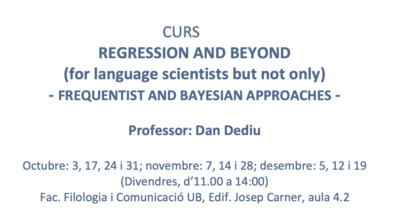 Regression And Beyond Course by Dan Dediu